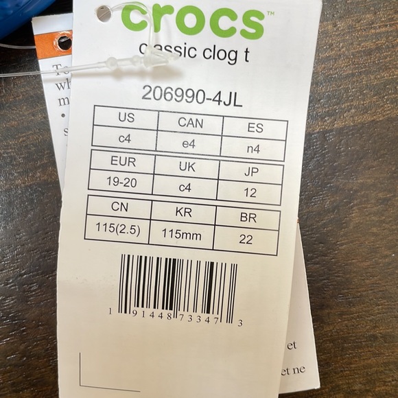 Crocs classic kids clog-bright cobalt 4JL - Picture 5 of 5